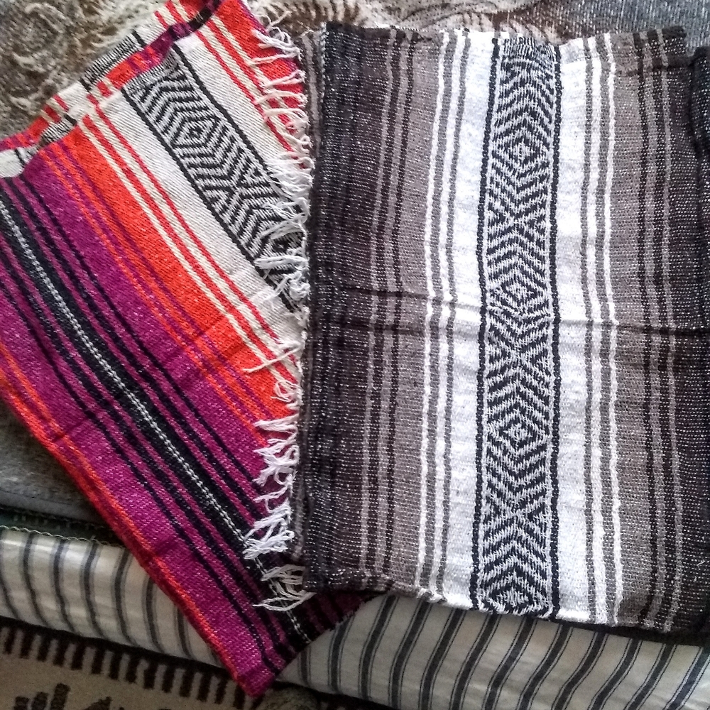 Pair of Mexican Yoga Blankets